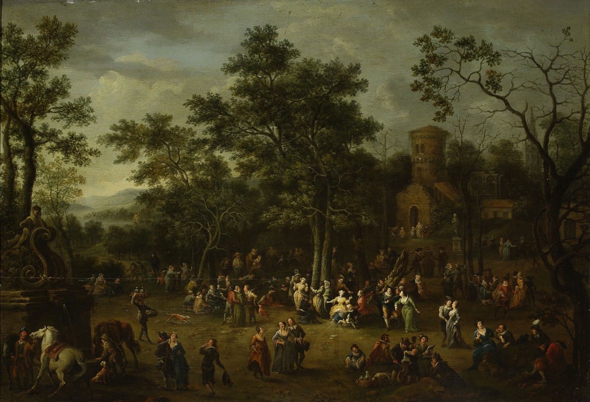 Franz de Paula Ferg - Festivity in a park