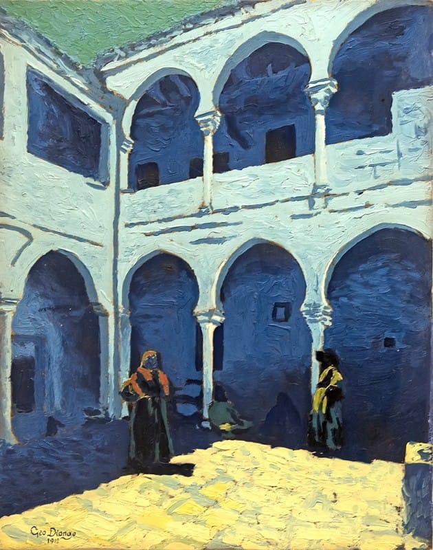Georges Gaudion - Courtyard of a Moroccan riad