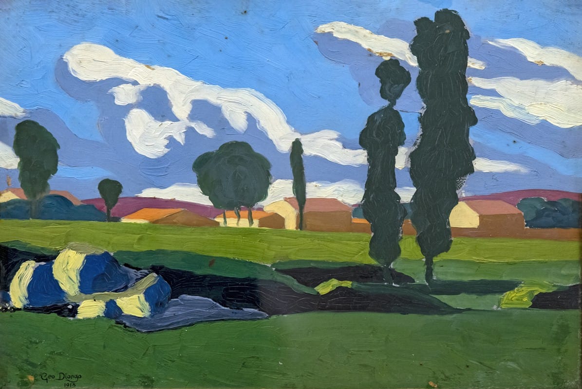 Georges Gaudion - Poplar landscape