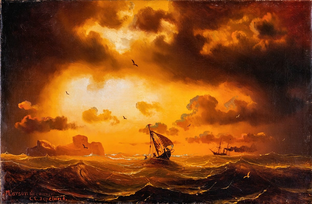 Marcus Larson - Sunset at Sea
