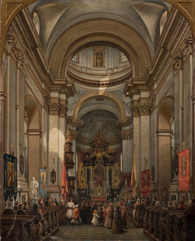 Saturnin Świerzyński - Interior of St. Peter’s church in Kraków
