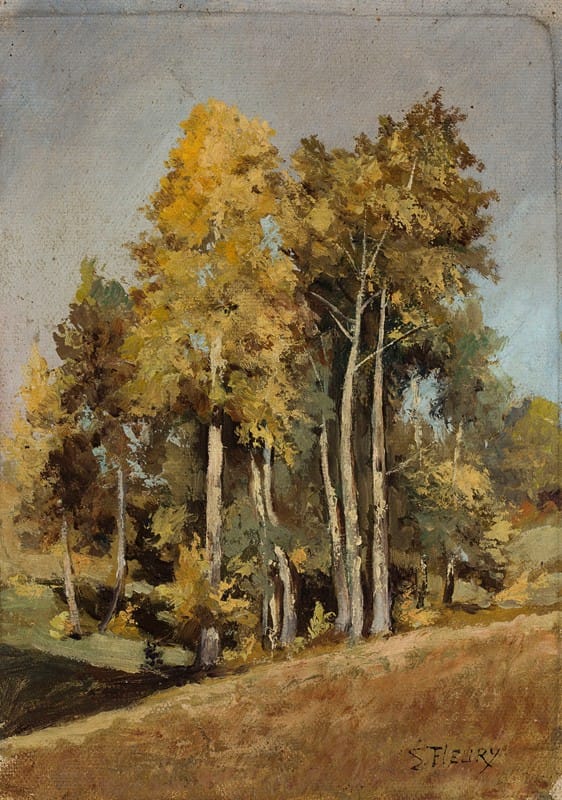 Stanisław Filibert Fleury - Study of trees