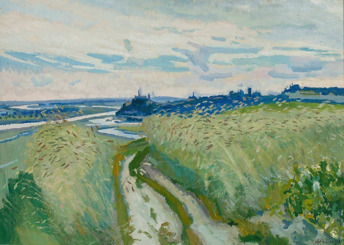 Stanisław Kamocki - Landscape with a road
