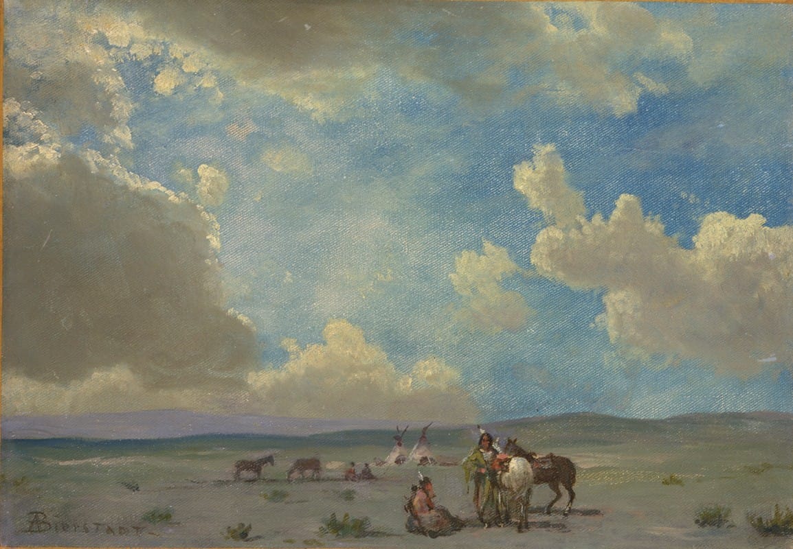 Albert Bierstadt - Indian Encampment