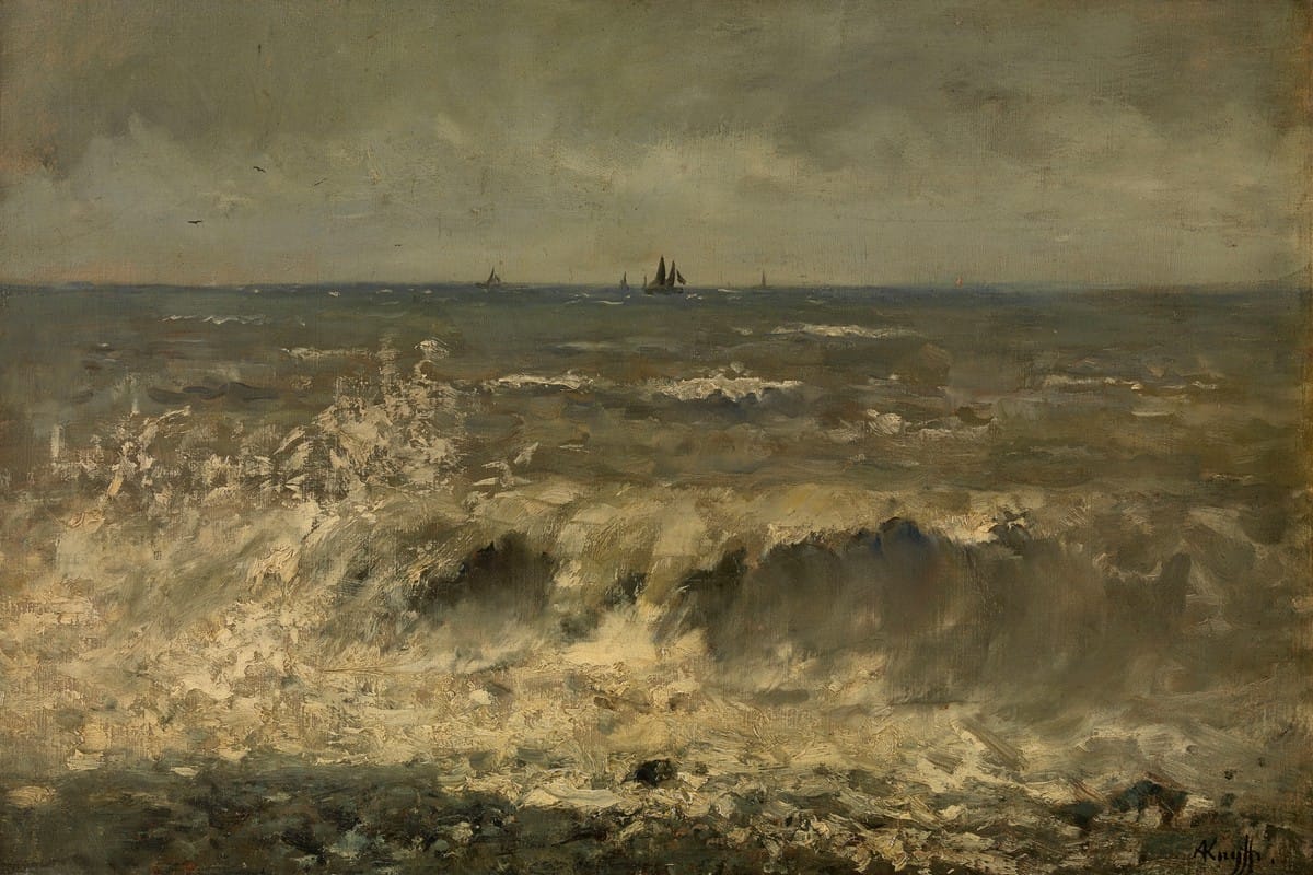 Alfred De Knyff - Turbulent Sea