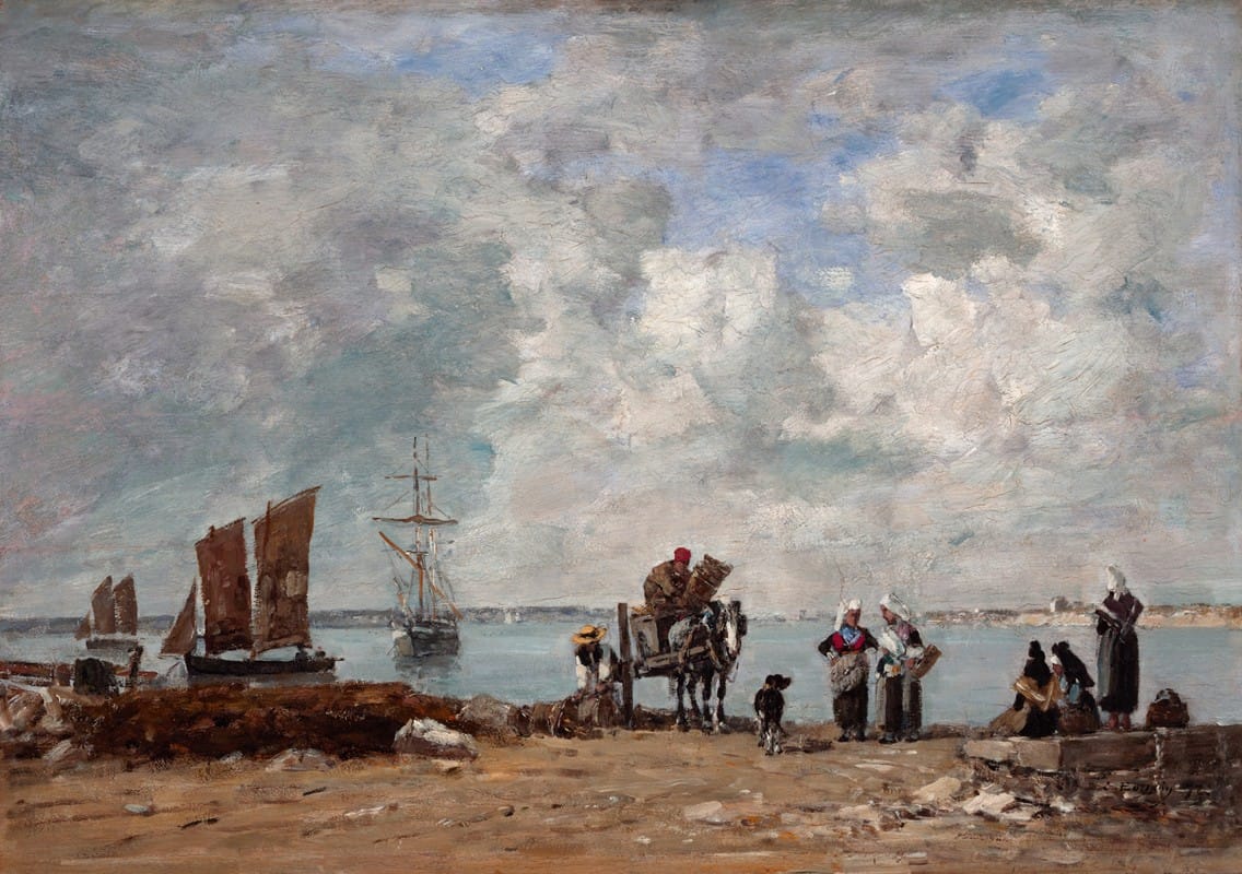 Eugène Boudin - Fishermen’s Wives at the Seaside