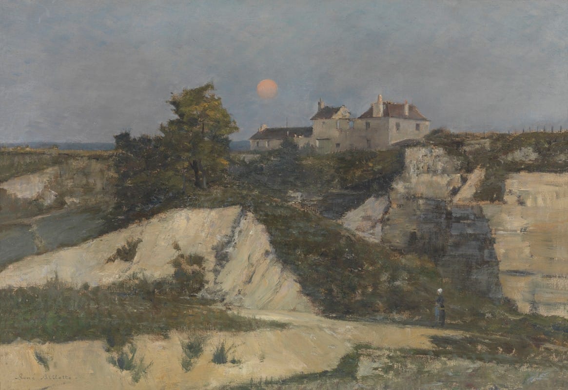 René Billotte - The Stone Quarry of Nanterre by Moonlight