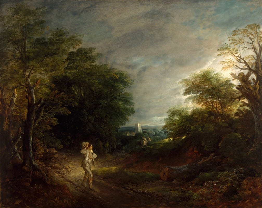 Thomas Gainsborough - Wooded Landscape with a Woodcutter