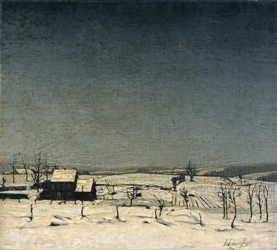 Valerius De Saedeleer - Snow Landscape in Flanders