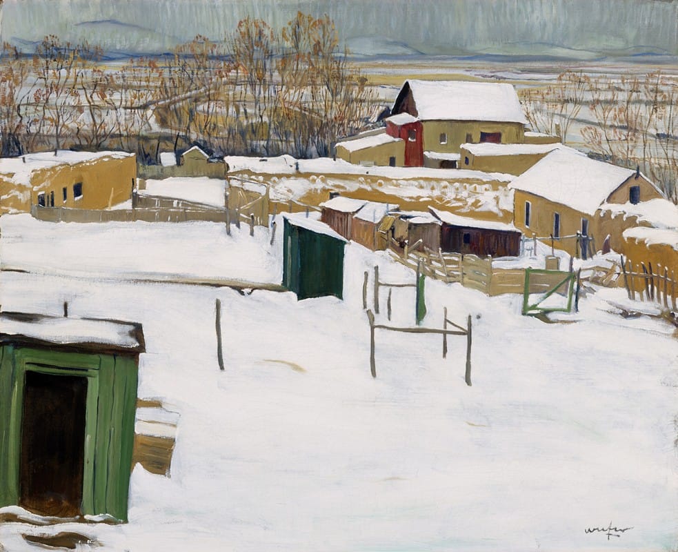 Walter Ufer - Taos in the Snow