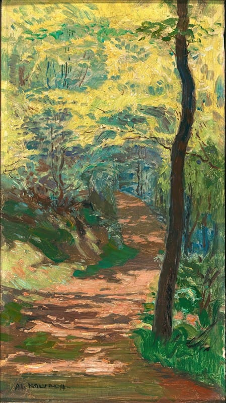 Alois Kalvoda - A Forest Path near Krivolat