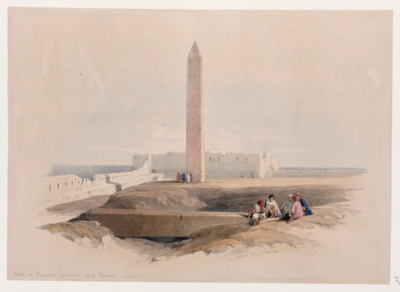 David Roberts - Obelisk at Alexandria, commonly called Cleopatra’s needle.