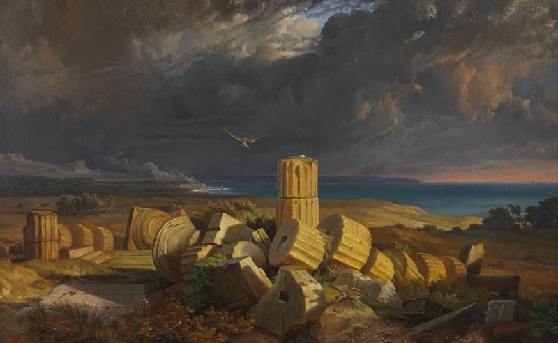 Friedrich Nehrlich - Ruins of the Temple of Hera at Selinunte