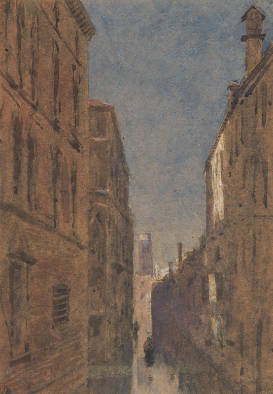 George Price Boyce - Venice by moonlight, Palazzo San Buonnodi a San Paolo