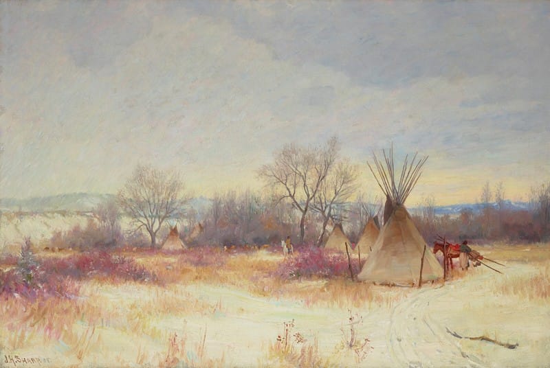 Joseph Henry Sharp - Indian Encampment