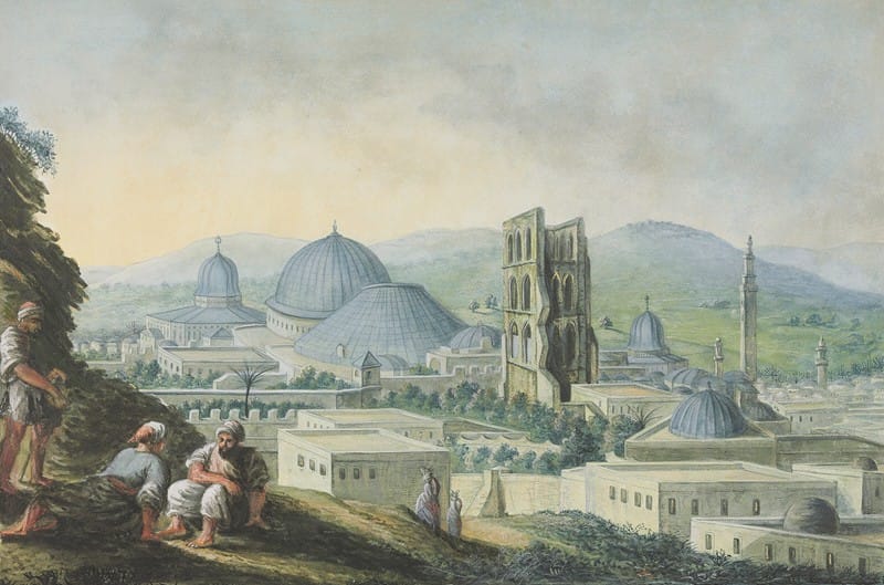 Luigi Mayer - Jerusalem with the church and bell tower of the sepulchre