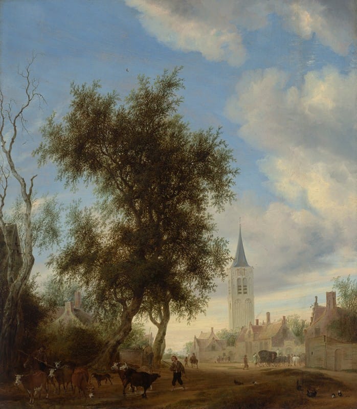 Salomon van Ruysdael - A view of Beverwijk