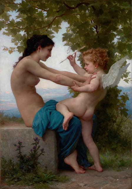 William-Adolphe Bouguereau - A Young Girl Defending Herself against Eros