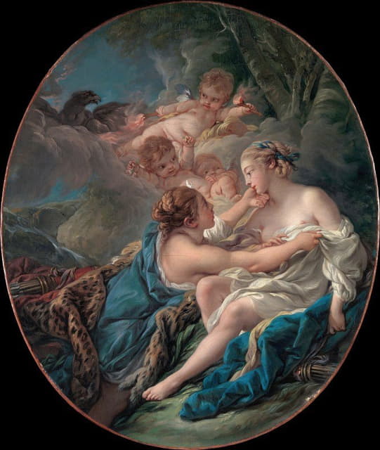 François Boucher - Jupiter- in The Guise of Diana and Callisto
