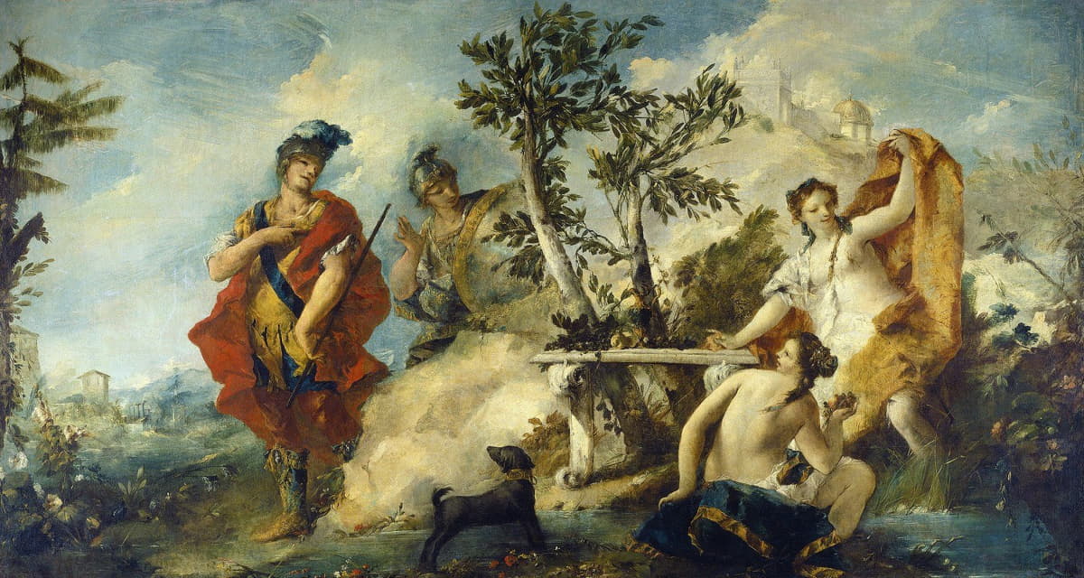 Giovanni Antonio Guardi - Carlo and Ubaldo Resisting The Enchantments of Armida’s Nymphs