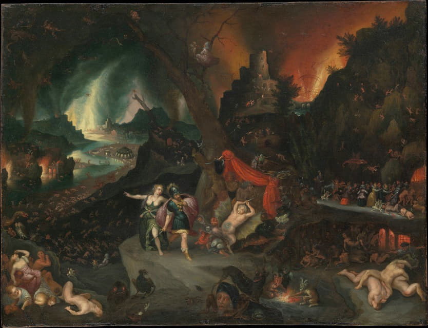 Jan Brueghel the Younger - Aeneas and The Sibyl in The Underworld