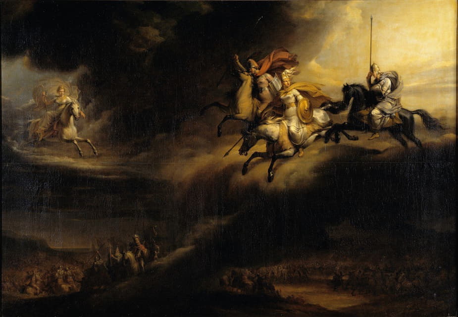 Johan Gustaf Sandberg - Valkyries Riding Into Battle
