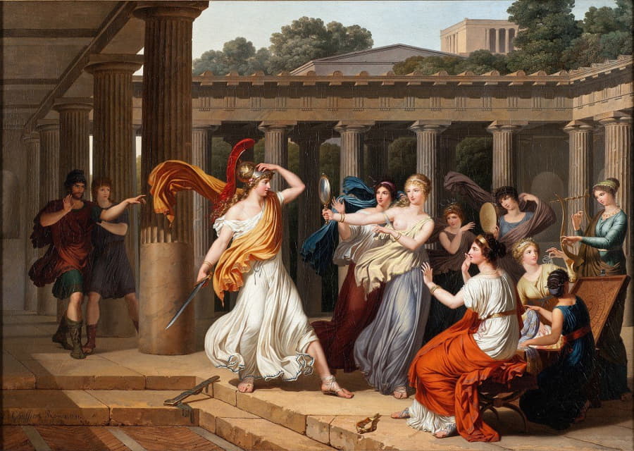 奥德修斯在莱科梅德斯的女儿中认出了阿喀琉斯