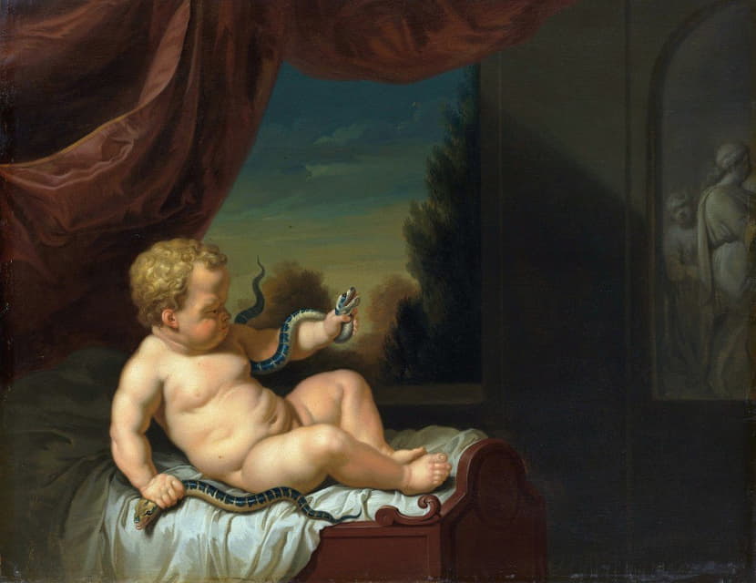 Pieter Van Der Werff - The Infant Hercules With a Serpent