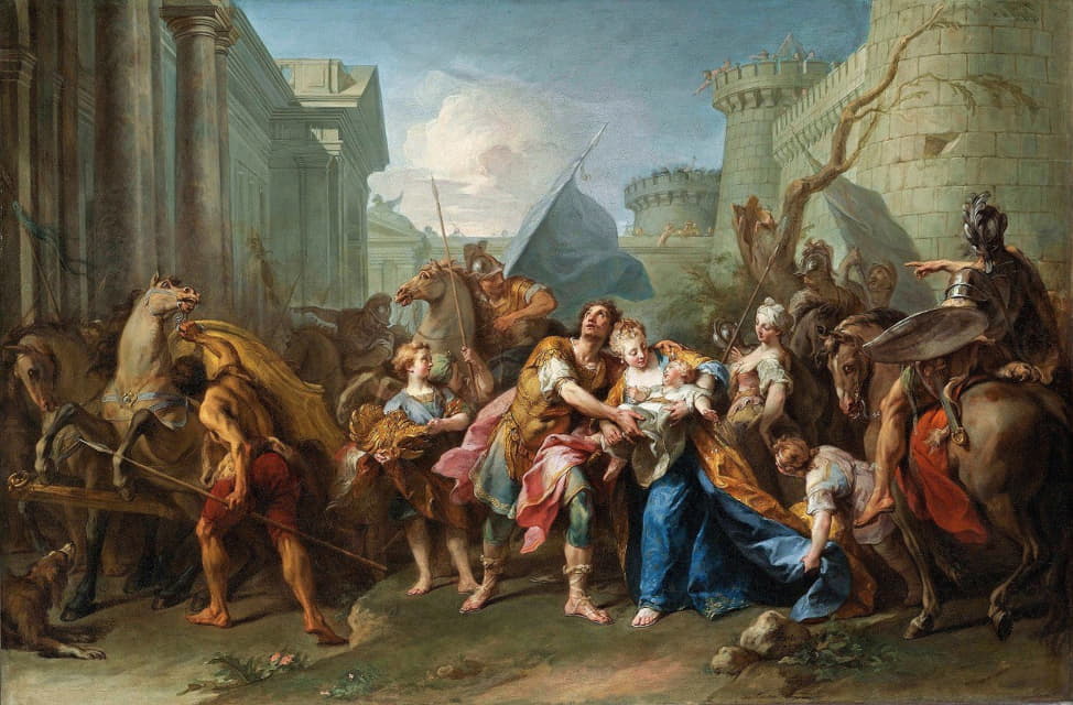 Jean II Restout - Hector Taking Leave Of Andromache