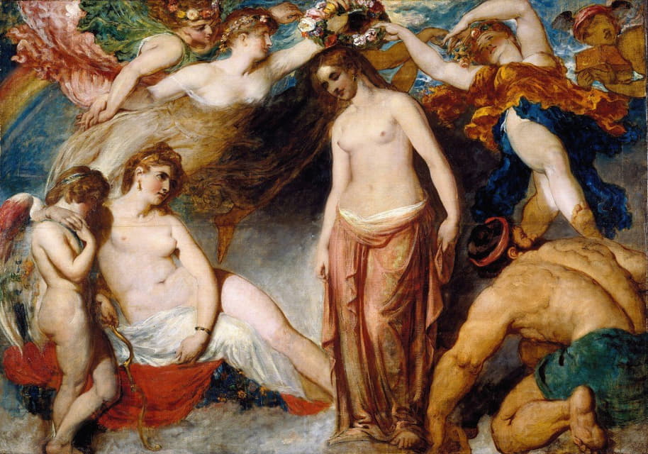 William Etty - Pandora Crowned By The Seasons