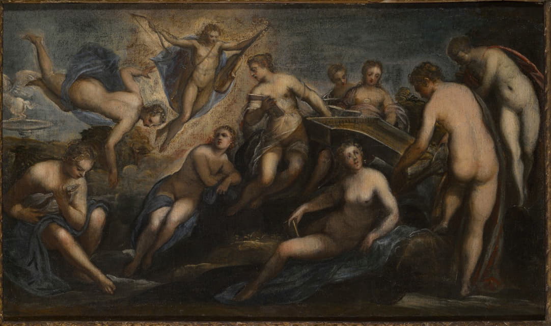 Domenico Tintoretto - Apollo And The Muses