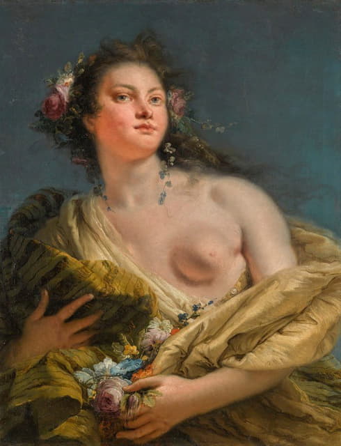 Giovanni Battista Tiepolo - Portrait Of A Lady As Flora