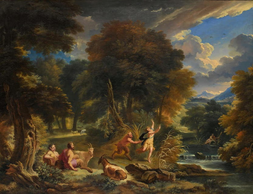 Pieter Mulier the Elder - Pan And Syrinx In A River Landscape