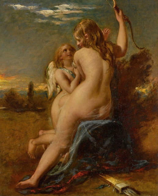 William Etty - Venus Relieving Cupid Of His Bow