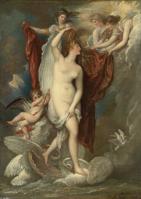 Benjamin West - Venus At Her Birth Attired By The Three Graces