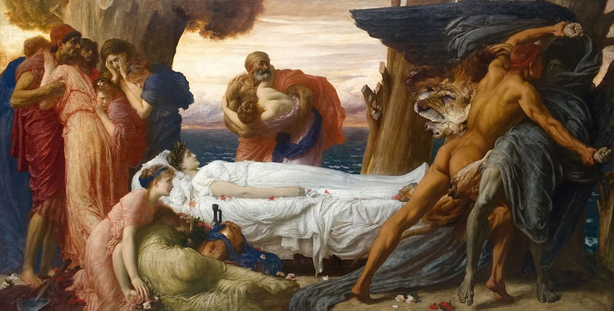 赫拉克勒斯为阿尔塞斯蒂斯的尸体与死亡搏斗