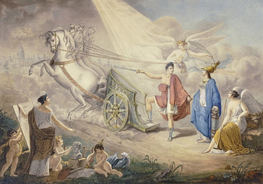 Charles Johannot - Allegorie auf die Confédération Rhenane oder besser auf das Lager von Boulogne und die beabsichtigte Invasion in England