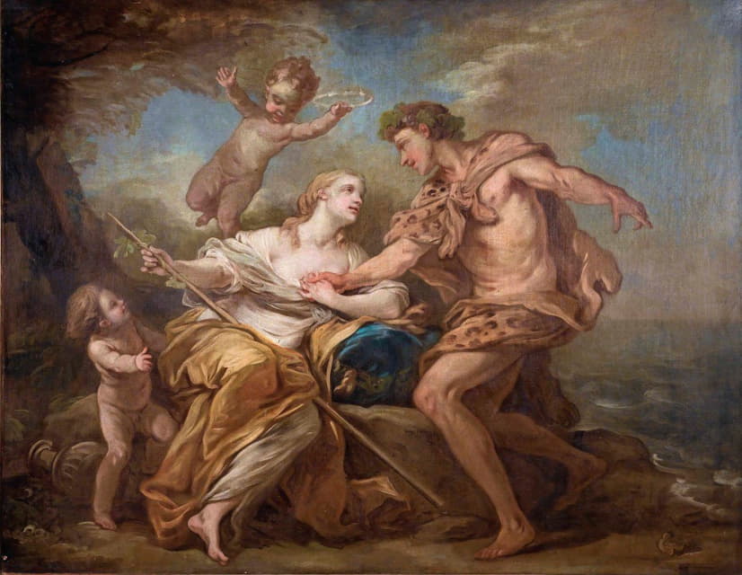 Charles-André van Loo - Bacchus And Ariadne