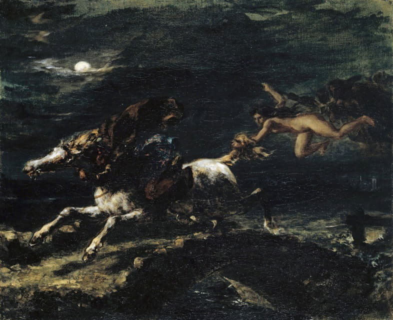 Eugène Delacroix - Tam O’Shanter Pursued by the Witches
