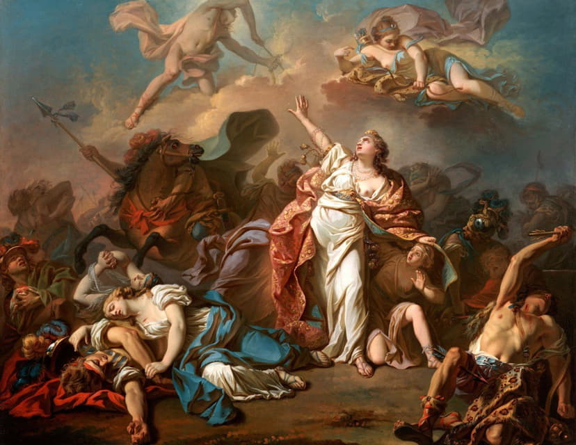 Jacques Louis David - Apollo And Diana Attacking The Children Of Niobe