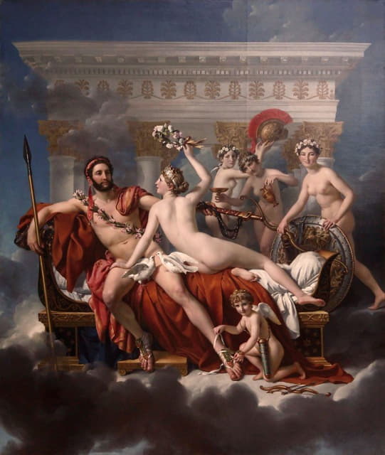 Jacques Louis David - Mars Being Disarmed By Venus