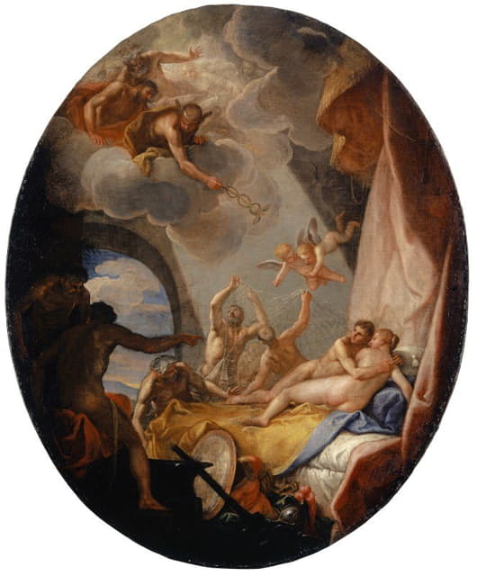 Nicolò Bambini - Mars and Venus Surprised by the Gods