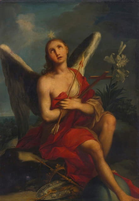 Circle Of Ignaz Stern - AN ANGEL, POSSIBLY AN ALLEGORY OF DIVINE LOVE
