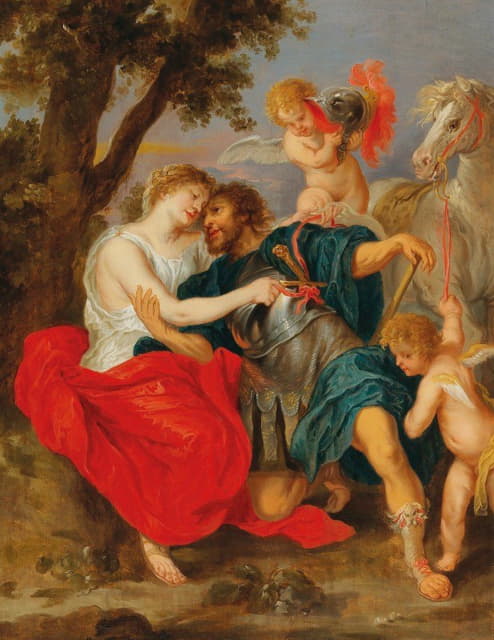 Workshop of Peter Paul Rubens - Venus disarming Mars