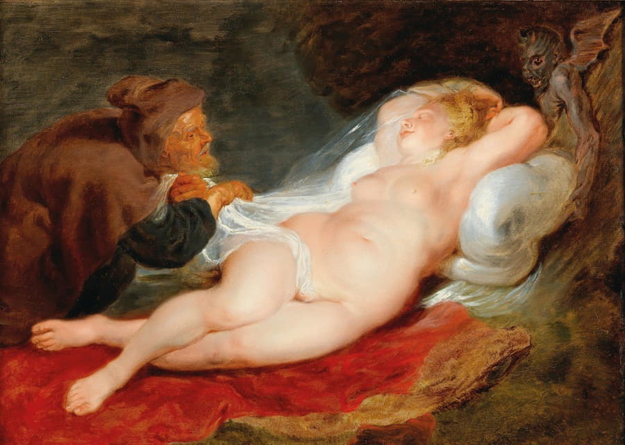 Workshop of Peter Paul Rubens - Angelica and the Hermit