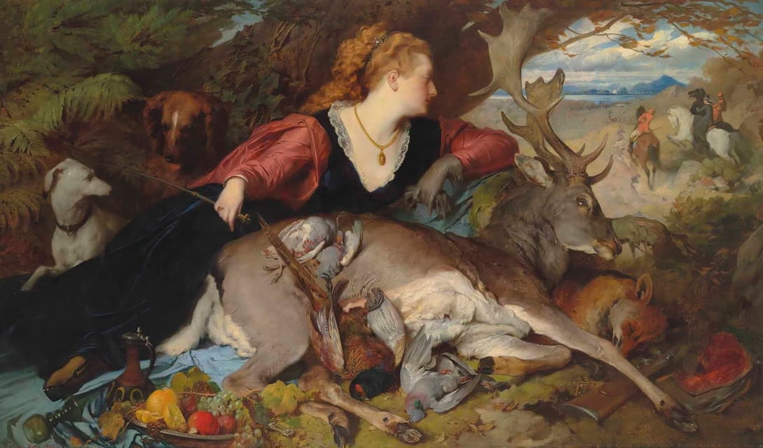 Ferdinand Keller - Diana amongst the spoils of the hunt