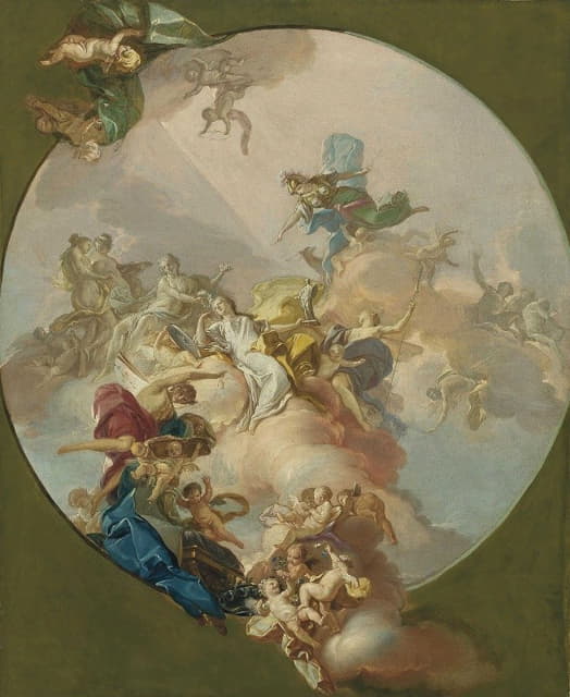 Giacinto Diana - An allegory of peace, a preparatory study for a ceiling