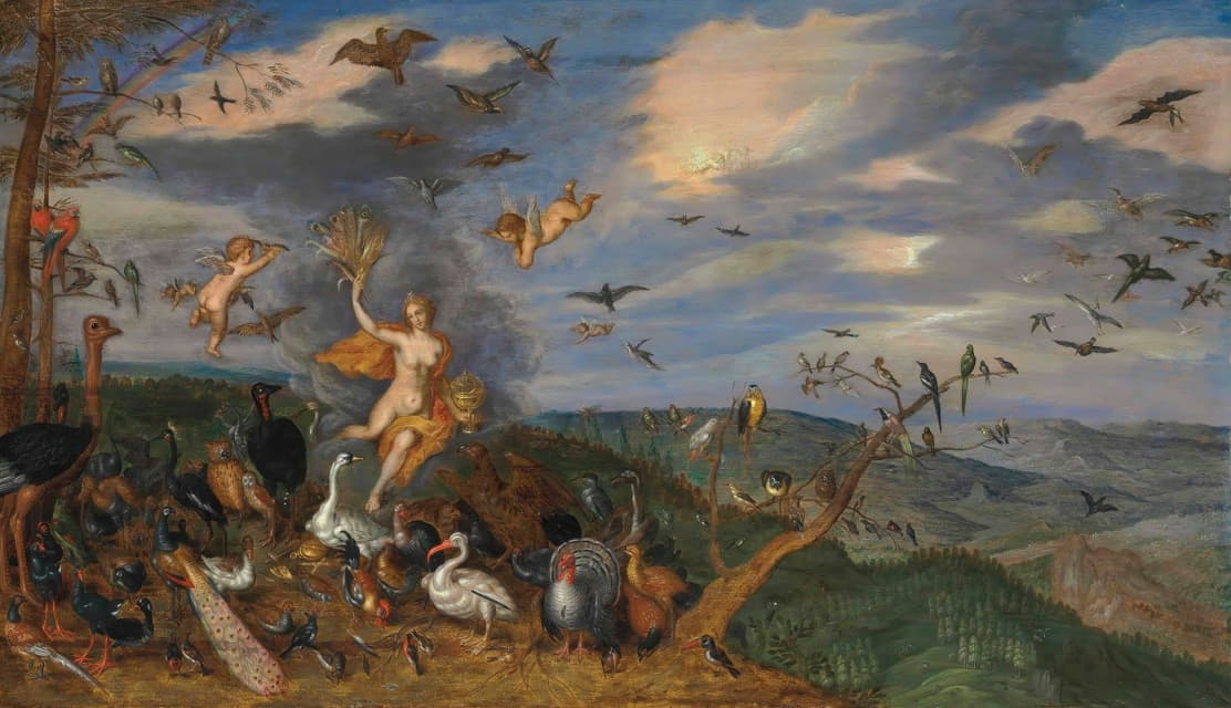 Studio of Jan Breughel I - An allegory of air
