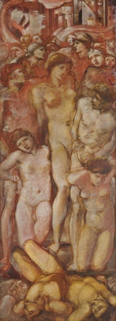 Sir Edward Coley Burne-Jones - Helen Captive in Burning Troy