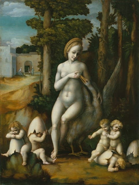 Bacchiacca - Leda and the Swan
